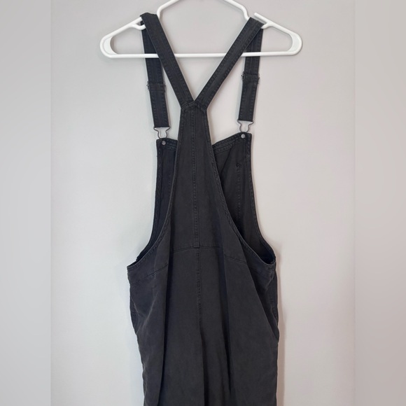 Aerie Twill Linen Utility Overall Jumper Soft Gray Women's Size S - Picture 3 of 5